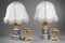 Paris Porcelain and Ormolu Oil Lamps with Polychromatic Decoration, Set of 2 13