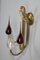 Art Deco Gilded Brass Sconce with Contemporary Glass Globes, 20th Century 8