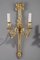 Louis XVI Wandlampen aus vergoldeter Bronze, spätes 19. Jh., 2er Set 2
