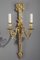 Lampade da parete in stile Luigi XVI in bronzo dorato, set di 2, Immagine 3