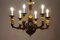 Antique Restoration Six-Light Bronze Chandelier, Image 10