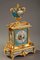 Horloge de Table en Or et Porcelaine avec Scènes Galantes 9
