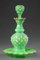 Grüne Mid-19th-Century Glasflaschen aus Opalglas, 2er Set 2
