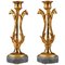 Candlesticks in Ormolu with Turquin Marble Base, Set of 2 1