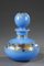 Blue Opaline Perfume Bottles with Desvignes Decoration, Set of 2 2