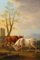 Dieboldt, Landschaften mit Kühen, Öl auf Holz, 2er Set, gerahmt 14