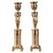 19th Century Ormolu Bronze Candlestick Holders with Putti, Set of 2, Image 1