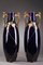 Late 19th Century Blue Ceramic Vases from Gustave Asch, Set of 2 2