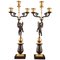 Early 19th Century Candelabras in Gilded and Patinated Bronze, Set of 2, Image 1