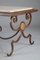Wrought Iron and Marble Coffee Table in the Style of Gilbert Poillerat, Image 2