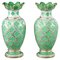 Napoleon III Vasen mit Opalglas Overlay, 2er Set 1