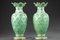 Napoleon III Vases in Opaline Overlay, Set of 2 3