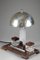 Art Deco Schreibtischlampe aus verchromtem Metall & Makassar-Ebenholz 5