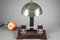 Art Deco Chromed Metal and Makassar Ebony Desk Lamp 3