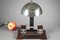 Art Deco Chromed Metal and Makassar Ebony Desk Lamp, Image 3