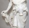 Grande Sculpture Jeune Fille avec Panier de Fleurs en Albâtre, 1900 21