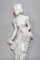 Large Young Girl with Basket of Flowers Alabaster Sculpture, 1900 4
