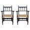 Louis Xvi Style Spanish Carved Walnut Armchairs, 1900s, Set of 2, Image 1