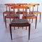 Chairs in Rosewood and Leather, Set of 6, Image 4
