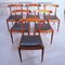 Chairs in Rosewood and Leather, Set of 6 2