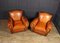 French Leather Club Armchairs 1940 , Set of 2 3