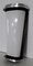 Konisch Wandlampe aus schwarz lackiertem Metall, geschwungenen Aluminiumstreifen & weißem Acrylglasschirm, 1950er 3