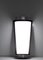 Konisch Wandlampe aus schwarz lackiertem Metall, geschwungenen Aluminiumstreifen & weißem Acrylglasschirm, 1950er 4