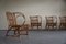 Danish Dining Chairs in Wicker by Robert Wengler, Set of 4, 1960s 12