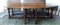 Mesa de comedor plegable inglesa vintage grande de roble macizo, años 30, Imagen 3