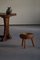 Mid-Century Brutalist Desk in Elm, France, 1950s, Image 9