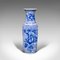 Vintage Japanese Art Deco Ceramic Vase in the Style of Delft, 1940s 3