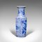 Vintage Japanese Art Deco Ceramic Vase in the Style of Delft, 1940s 2