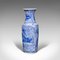 Vintage Japanese Art Deco Ceramic Vase in the Style of Delft, 1940s 4