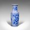 Vintage Japanese Art Deco Ceramic Vase in the Style of Delft, 1940s 1