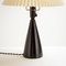 Black Ceramic Table Lamp from Søholm, Denmark, 1950s 6