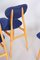 Blaue Mid-Century Stühle aus Eschenholz, 1950er, 4er Set 7