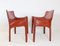 Cab 413 Leather Chairs by Mario Bellini for Cassina, Set of 2 4