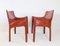 Cab 413 Leather Chairs by Mario Bellini for Cassina, Set of 2, Image 4