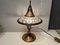Lámparas de mesa vintage de cristal y latón, años 60. Juego de 2, Imagen 3
