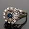 Vintage 18 Karat Gold Ring with Sapphire and Diamonds 1