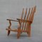 Mid-Century Oak Repos Armchair by Guillerme Et Chambron 7