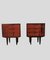 Rosewood Mid-Century Night Stands, Set of 2 3