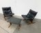 Mid-Century Norwegian Siesta Lounge Chairs and Glass Side Table Set by Ingmar Relling for Westnofa 13