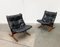Mid-Century Norwegian Siesta Lounge Chairs and Glass Side Table Set by Ingmar Relling for Westnofa 6