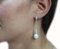 Handgefertigte Ohrringe aus Diamant und Australischer Perle, 2er Set 3
