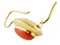 Red Coral & 18 Karat Yellow Gold Stud Earrings, Set of 2 5