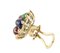 Diamond, Blue Sapphire, Emerald, Ruby & 14K Yellow Gold Stud Earrings, Set of 2 4