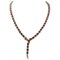 Handgefertigte Schlangen Halskette aus Rubin, Diamant, 9 Karat Gelbgold und Silber 1