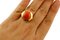 18K Yellow Gold and Rubrum Coral Ring 5