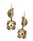 Boucles d'Oreilles Diamant, Rubis, Or Rose et Argent, Set de 2 4